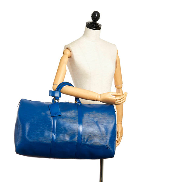 ルイ ヴィトン エピ キーポル 50 ボストンバッグ M42965 トレドブルー レザー レディース LOUIS VUITTON 【中古】