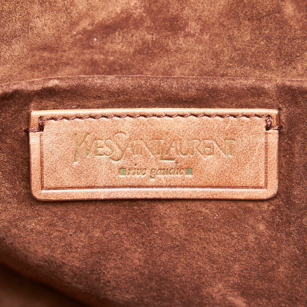 サンローラン かごバッグ トートバッグ ベージュ ラフィア レザー レディース SAINT LAURENT 【中古】