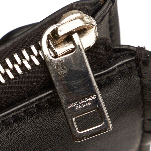 サンローラン ブラック レザー クラッチバッグ メンズ SAINT LAURENT 【中古】