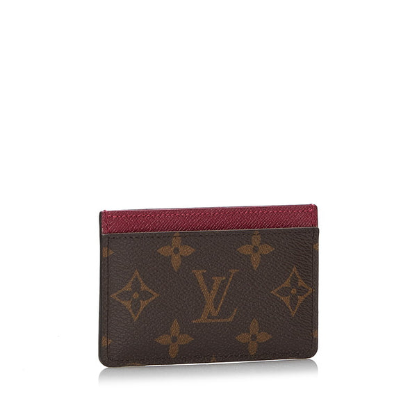 ルイ ヴィトン モノグラム ポルト カルト サーンプル  カードケース M60703 フューシャ ブラウン PVC レザー レディース LOUIS VUITTON 【中古】