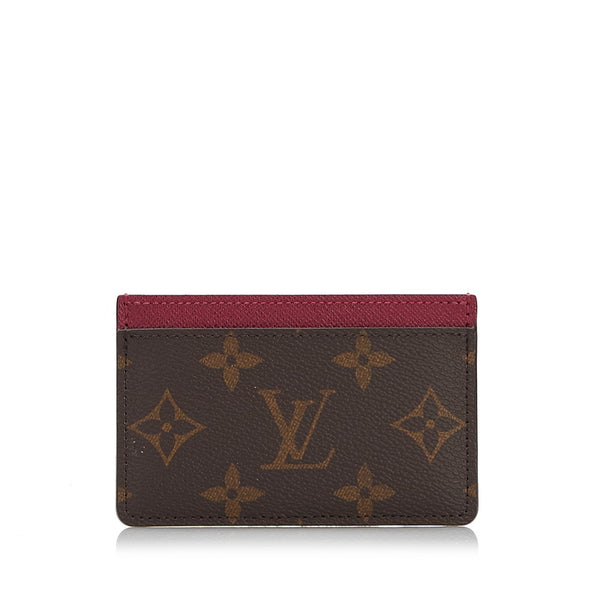 ルイ ヴィトン モノグラム ポルト カルト サーンプル  カードケース M60703 フューシャ ブラウン PVC レザー レディース LOUIS VUITTON 【中古】