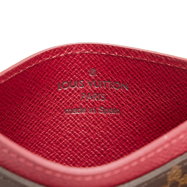ルイ ヴィトン モノグラム ポルト カルト サーンプル  カードケース M60703 フューシャ ブラウン PVC レザー レディース LOUIS VUITTON 【中古】