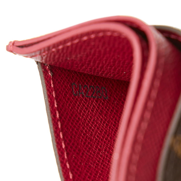 ルイ ヴィトン モノグラム ポルト カルト サーンプル  カードケース M60703 フューシャ ブラウン PVC レザー レディース LOUIS VUITTON 【中古】