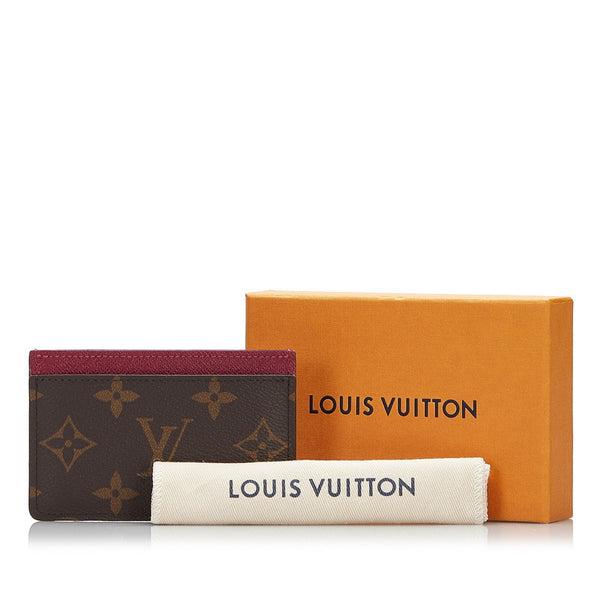 ルイ ヴィトン モノグラム ポルト カルト サーンプル  カードケース M60703 フューシャ ブラウン PVC レザー レディース LOUIS VUITTON 【中古】