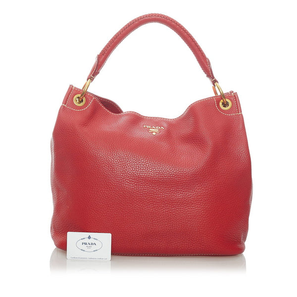 プラダ ワンショルダー BR4712 レッド FUOCO レザー レディース PRADA 【中古】