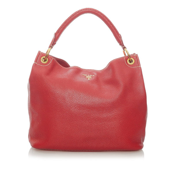 プラダ ワンショルダー BR4712 レッド FUOCO レザー レディース PRADA 【中古】