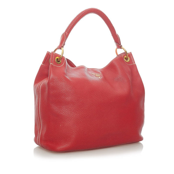 プラダ ワンショルダー BR4712 レッド FUOCO レザー レディース PRADA 【中古】