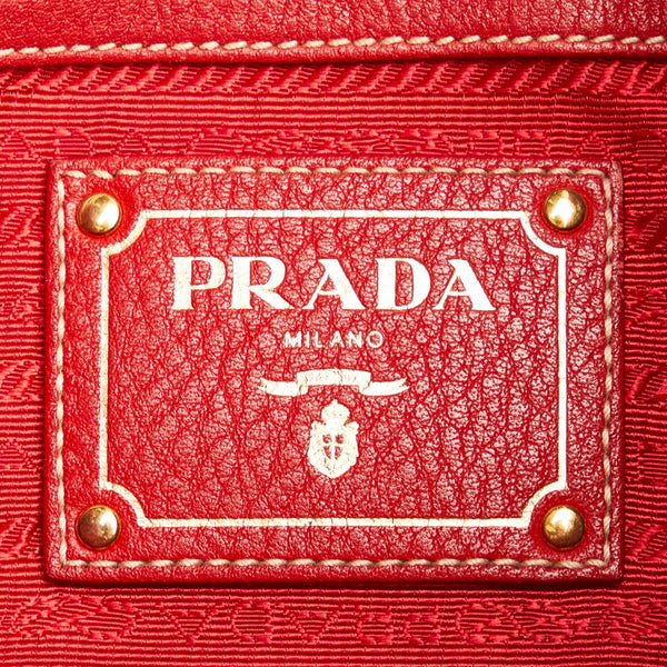 プラダ ワンショルダー BR4712 レッド FUOCO レザー レディース PRADA 【中古】