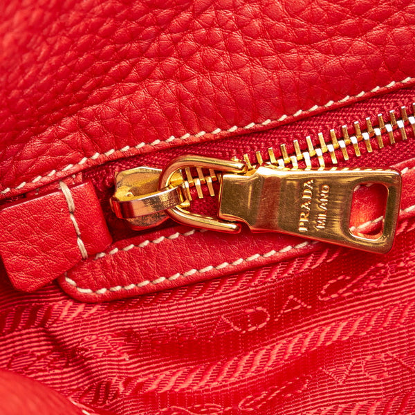 プラダ ワンショルダー BR4712 レッド FUOCO レザー レディース PRADA 【中古】