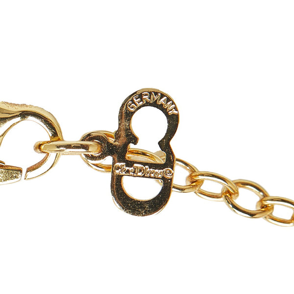 ディオール ロゴ ネックレス ゴールド メッキ レディース Dior 【中古】