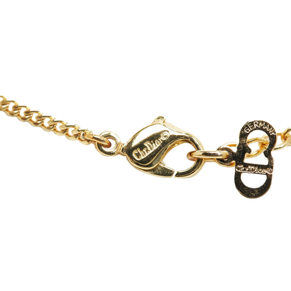 ディオール ロゴ ネックレス ゴールド メッキ レディース Dior 【中古】