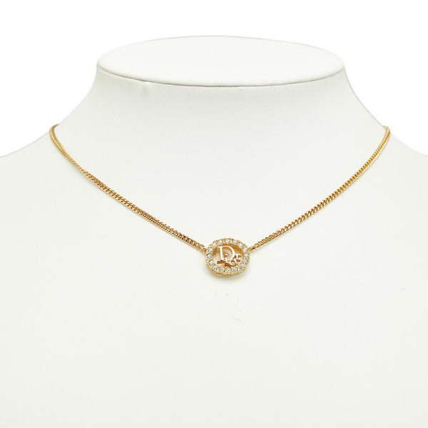ディオール ロゴ ネックレス ゴールド メッキ レディース Dior 【中古】