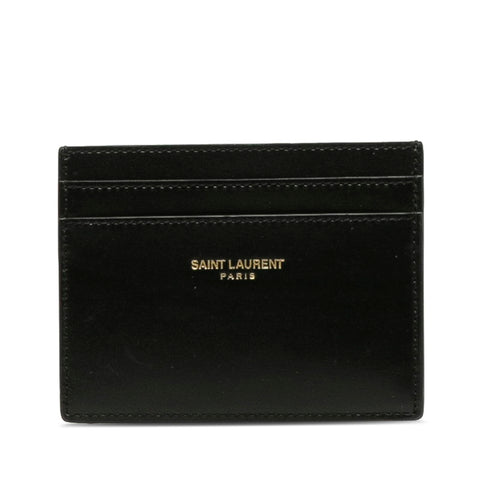 サンローラン カードケース 名刺入れ 375946 ブラック レザー メンズ SAINT LAURENT 【中古】
