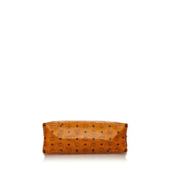 エム シー エム ヴィセトス ブラウン PVC レザー トートバッグ レディース MCM 【中古】