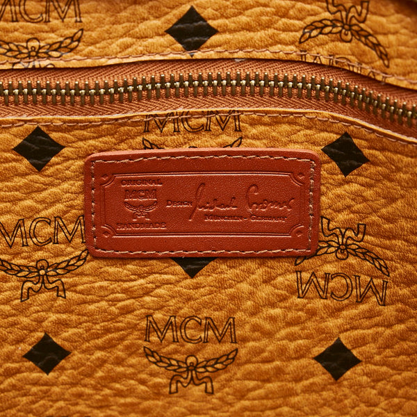 エム シー エム ヴィセトス ブラウン PVC レザー トートバッグ レディース MCM 【中古】
