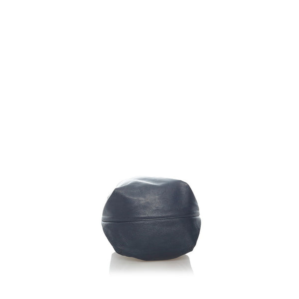 サンローラン テディ チェーン ショルダーバッグ ネイビー レザー レディース SAINT LAURENT 【中古】