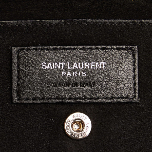 サンローラン テディ チェーン ショルダーバッグ ネイビー レザー レディース SAINT LAURENT 【中古】