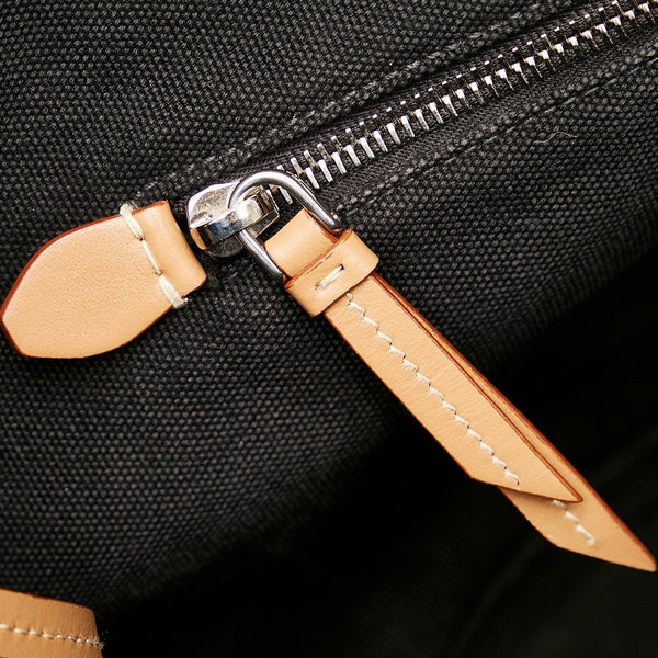 プラダ カナパ ファブリック ハンドバッグ ショルダーバッグ 2WAY ブラック キャンバス レディース PRADA 【中古】