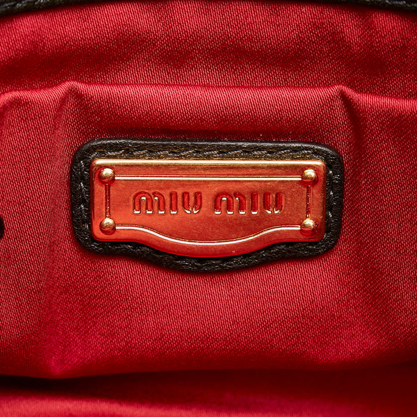 ミュウミュウ ハンドバッグ ショルダーバッグ 2WAY ブラック レザー レディース MIUMIU 【中古】