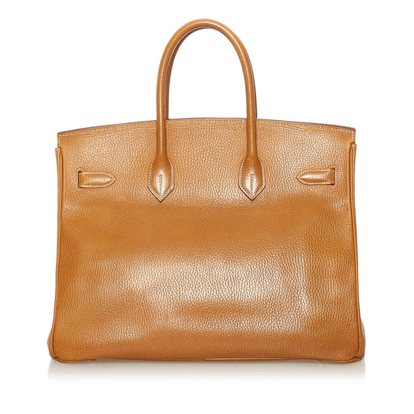 エルメス バーキン 35 ゴールド金具 ハンドバッグ ナチュラル アルデンヌ レディース HERMES 【中古】