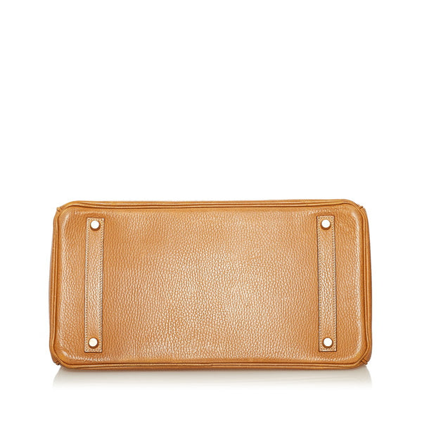 エルメス バーキン 35 ゴールド金具 ハンドバッグ ナチュラル アルデンヌ レディース HERMES 【中古】