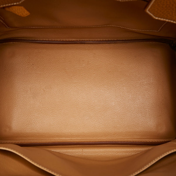 エルメス バーキン 35 ゴールド金具 ハンドバッグ ナチュラル アルデンヌ レディース HERMES 【中古】