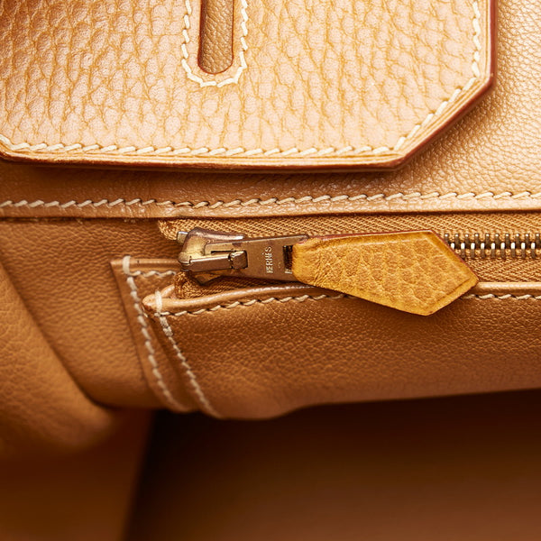 エルメス バーキン 35 ゴールド金具 ハンドバッグ ナチュラル アルデンヌ レディース HERMES 【中古】