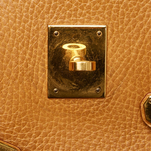 エルメス バーキン 35 ゴールド金具 ハンドバッグ ナチュラル アルデンヌ レディース HERMES 【中古】