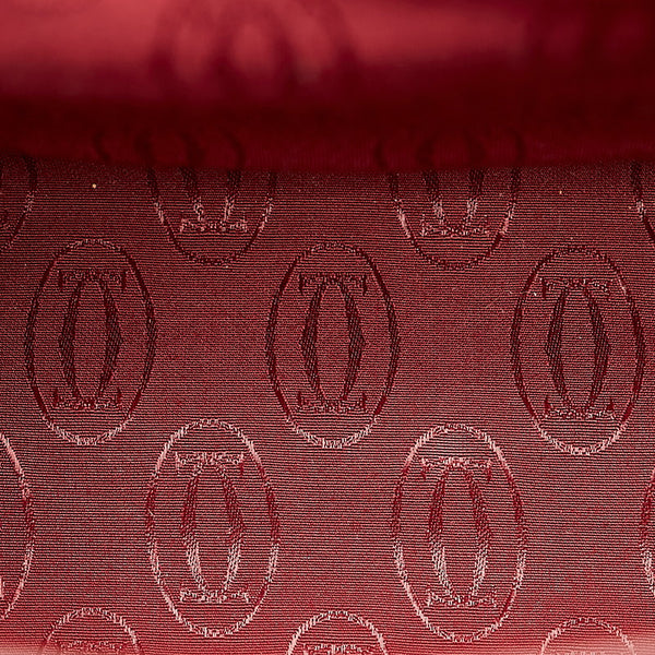 カルティエ マスト ハンドバッグ ボルドー レザー レディース CARTIER 【中古】