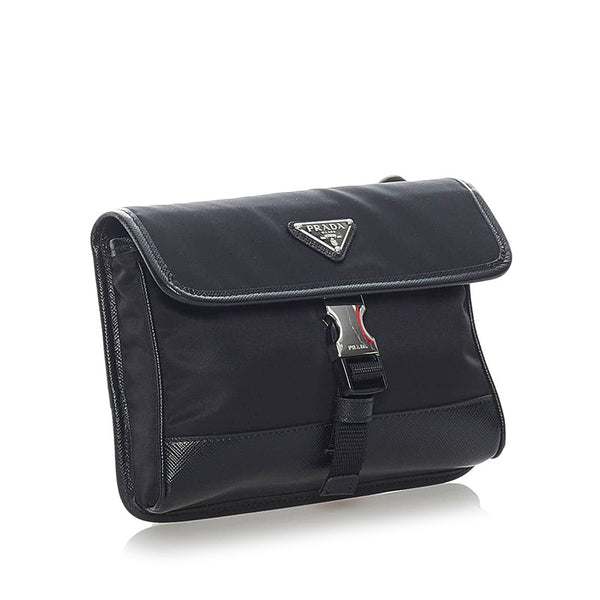 プラダ フォンケース ショルダーバッグ 2ZH108 ネロ ナイロン レザー メンズ PRADA 【中古】