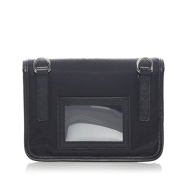 プラダ フォンケース ショルダーバッグ 2ZH108 ネロ ナイロン レザー メンズ PRADA 【中古】