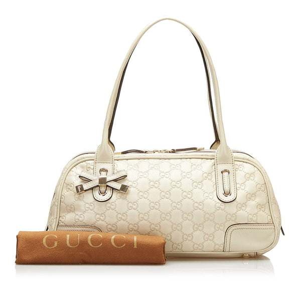 グッチ グッチシマ プリンシー ハンドバッグ 161720 ベージュ レザー レディース GUCCI 【中古】