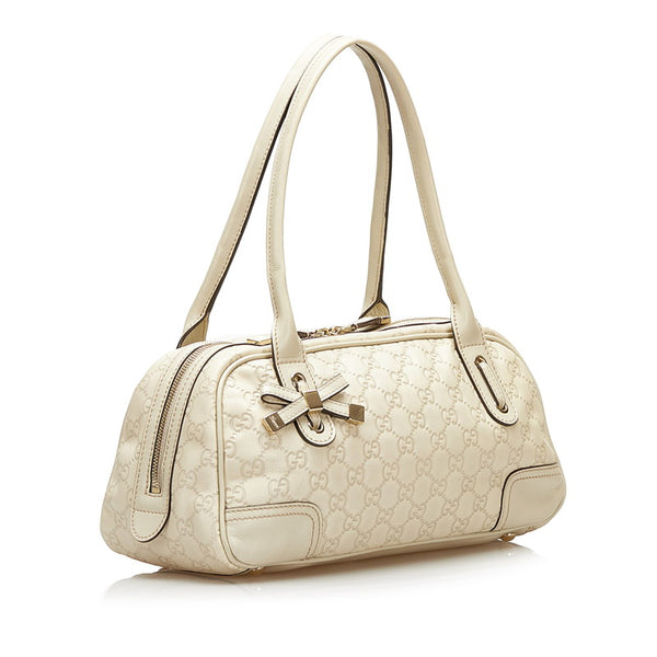 グッチ グッチシマ プリンシー ハンドバッグ 161720 ベージュ レザー レディース GUCCI 【中古】