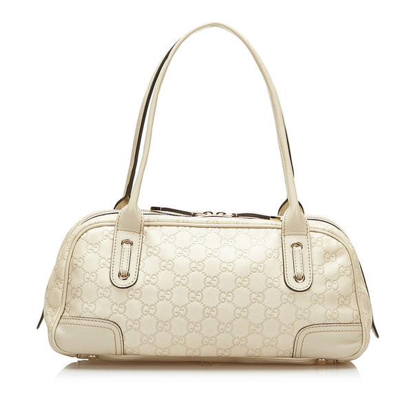 グッチ グッチシマ プリンシー ハンドバッグ 161720 ベージュ レザー レディース GUCCI 【中古】