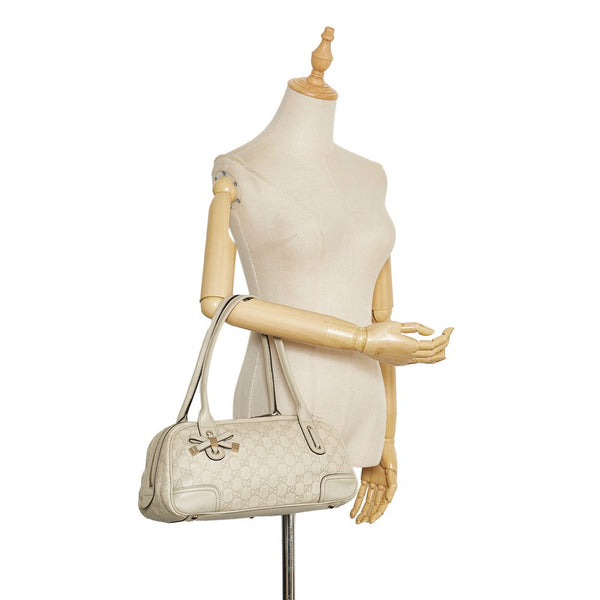 グッチ グッチシマ プリンシー ハンドバッグ 161720 ベージュ レザー レディース GUCCI 【中古】