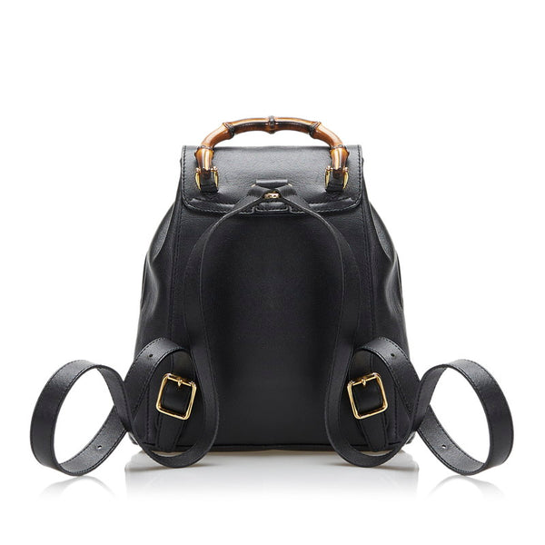 グッチ バンブー リュック バックパック 003 2058 ブラック レザー レディース GUCCI 【中古】