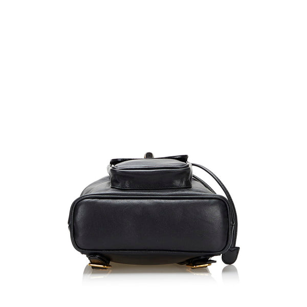 グッチ バンブー リュック バックパック 003 2058 ブラック レザー レディース GUCCI 【中古】