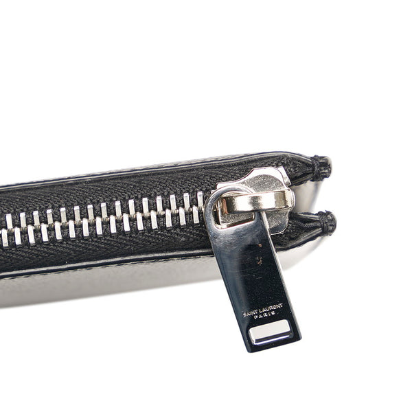 サンローラン クラッチバッグ ブラック レザー レディース SAINT LAURENT 【中古】