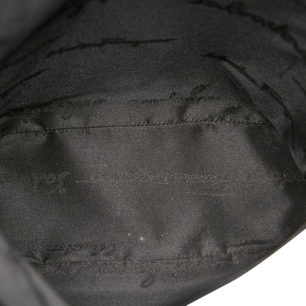 サルヴァトーレフェラガモ ガンチーニ トートバッグ ショルダーバッグ BK-21 0705 ブラック レザー レディース Salvatore Ferragamo 【中古】