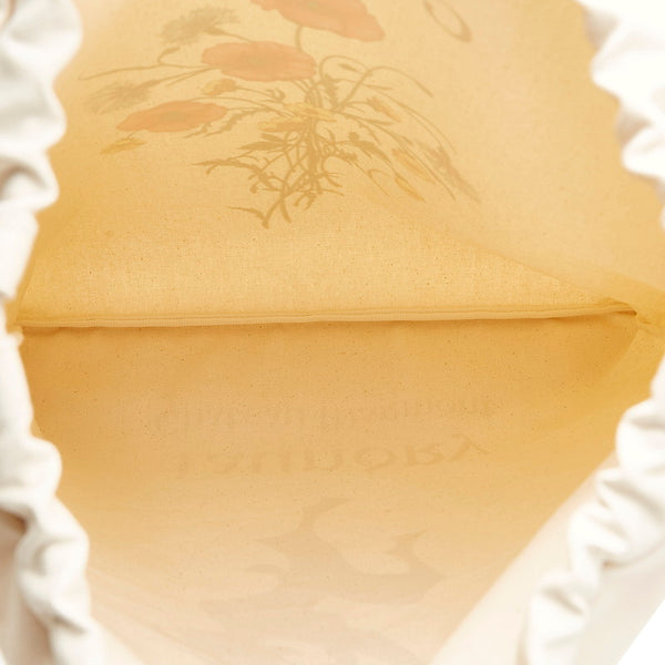 グッチ シャトーマーモント ドローストリングス ハンドバッグ トートバッグ 552403 ホワイト  キャンバス レザー レディース GUCCI 【中古】