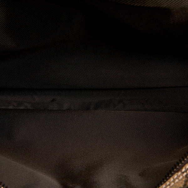 グッチ GGスプリーム ボストンバッグ 114225 ブラウン アイボリー PVC レザー メンズ GUCCI 【中古】