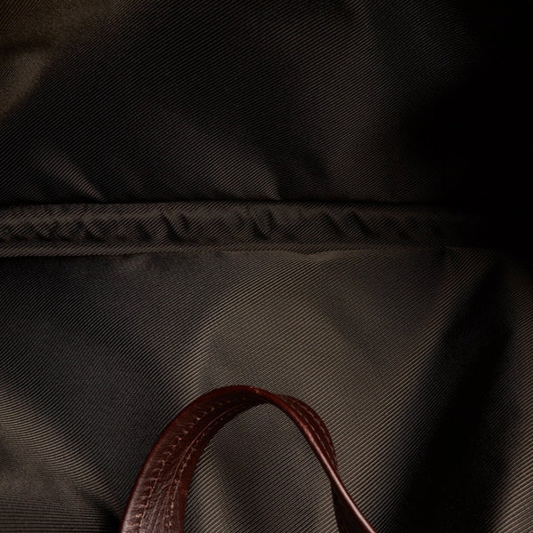 グッチ GGスプリーム ボストンバッグ 114225 ブラウン アイボリー PVC レザー メンズ GUCCI 【中古】