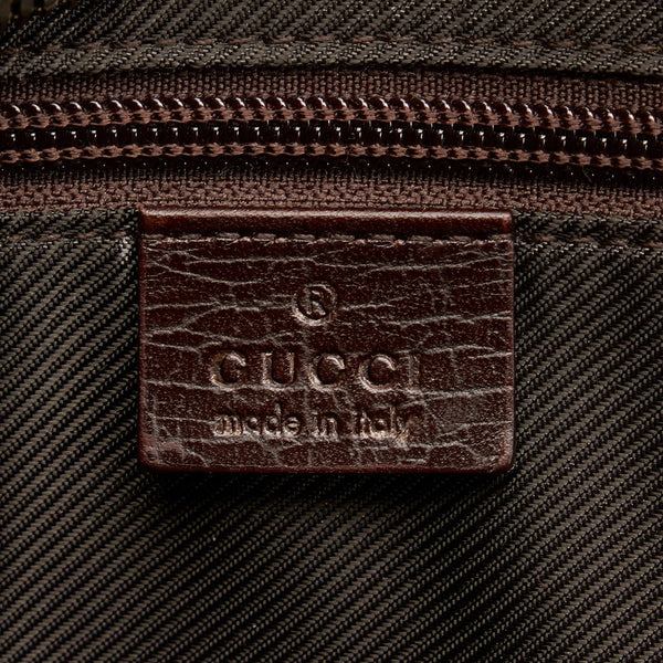 グッチ GGスプリーム ボストンバッグ 114225 ブラウン アイボリー PVC レザー メンズ GUCCI 【中古】