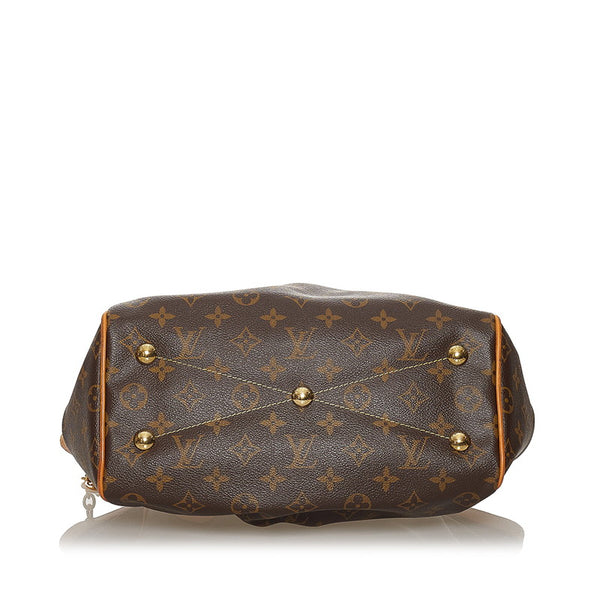 ルイ ヴィトン モノグラム ティボリPM ハンドバッグ M40143 ブラウン PVC レザー レディース LOUIS VUITTON 【中古】