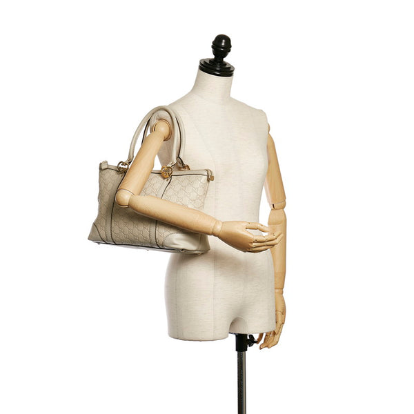 グッチ グッチシマ トートバッグ 257069 オフホワイト レザー レディース GUCCI 【中古】