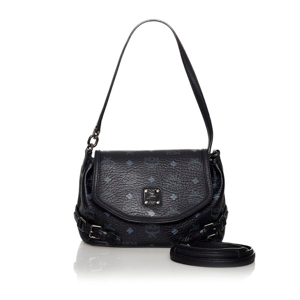 エム シー エム ヴィセトス ハンドバッグ ショルダーバッグ 2WAY ブラック レザー レディース MCM 【中古】