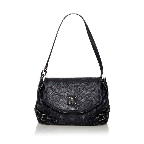 エム シー エム ヴィセトス ハンドバッグ ショルダーバッグ 2WAY ブラック レザー レディース MCM 【中古】