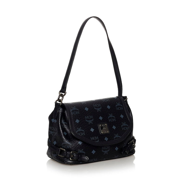 エム シー エム ヴィセトス ハンドバッグ ショルダーバッグ 2WAY ブラック レザー レディース MCM 【中古】