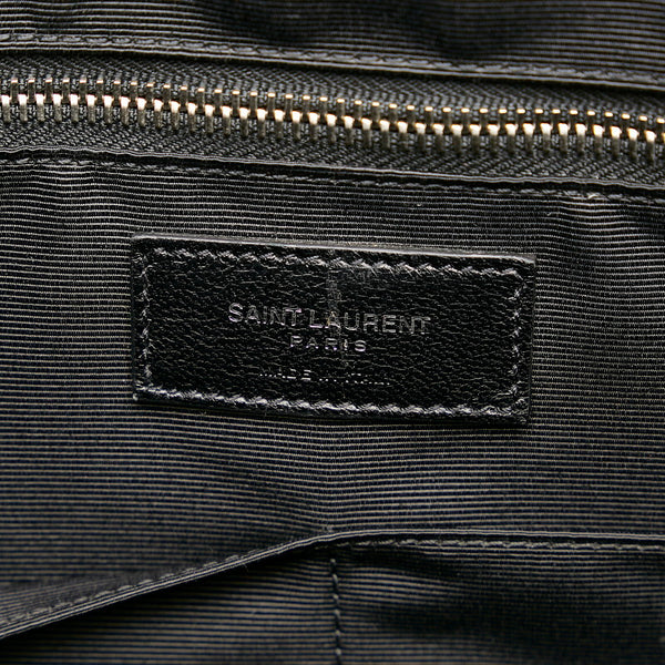 サンローラン ワッペン  ビジネスバッグ ショルダーバッグ 2WAY ブラック レザー メンズ SAINT LAURENT 【中古】