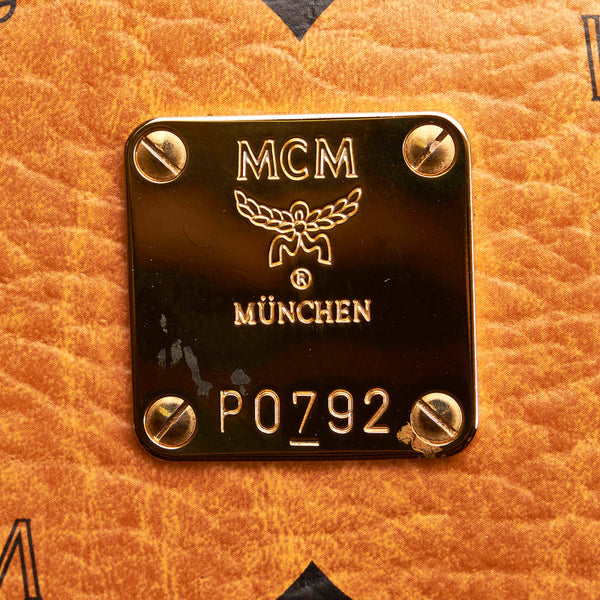 エム シー エム ヴィセトス ハンドバッグ ブラウン PVC レザー レディース MCM 【中古】